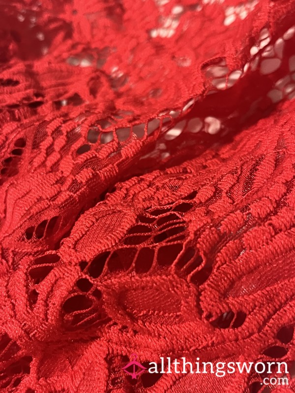 5 Feet Pics With Red Lace Lingerie