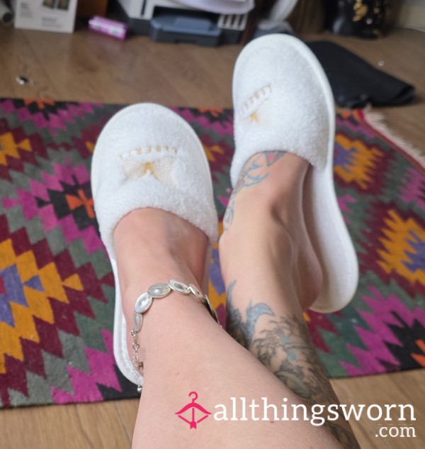 5* Hotel Slippers, Worn For 10+ Days On My Size 9 Beautiful Feet