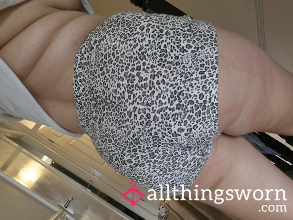 5 Night Worn Sweaty Leopard Print Shorts