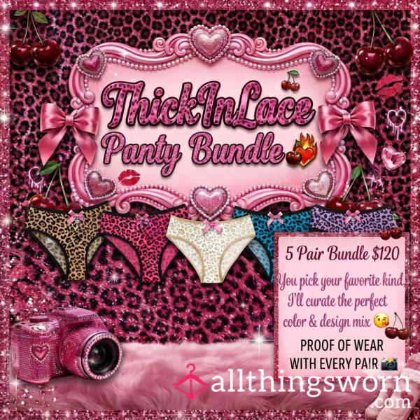 5 PAIR PANTY BUNDLE ❤️‍🔥