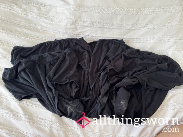 5 Pairs Of My Black Granny Panties