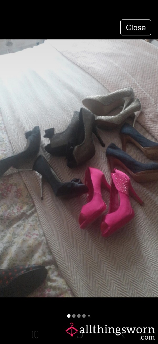 5 Pairs Well Worn Heels...5.00 Plus Postage