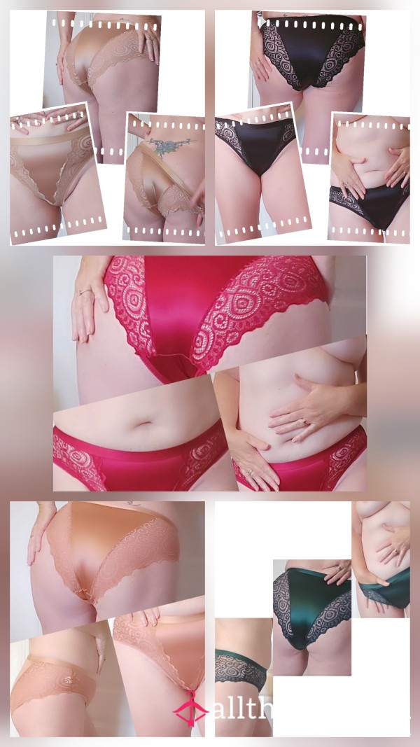 5 Pairs Worn Over 2 Weeks! Satin Silky Luxury Pantys! Bundle Deal Inc Postage 😍🥵😲