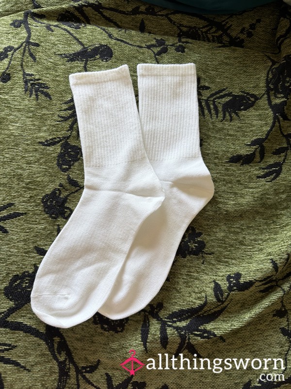 A Couple Pics Of Me Trying On My Brand New White Tube Socks😋