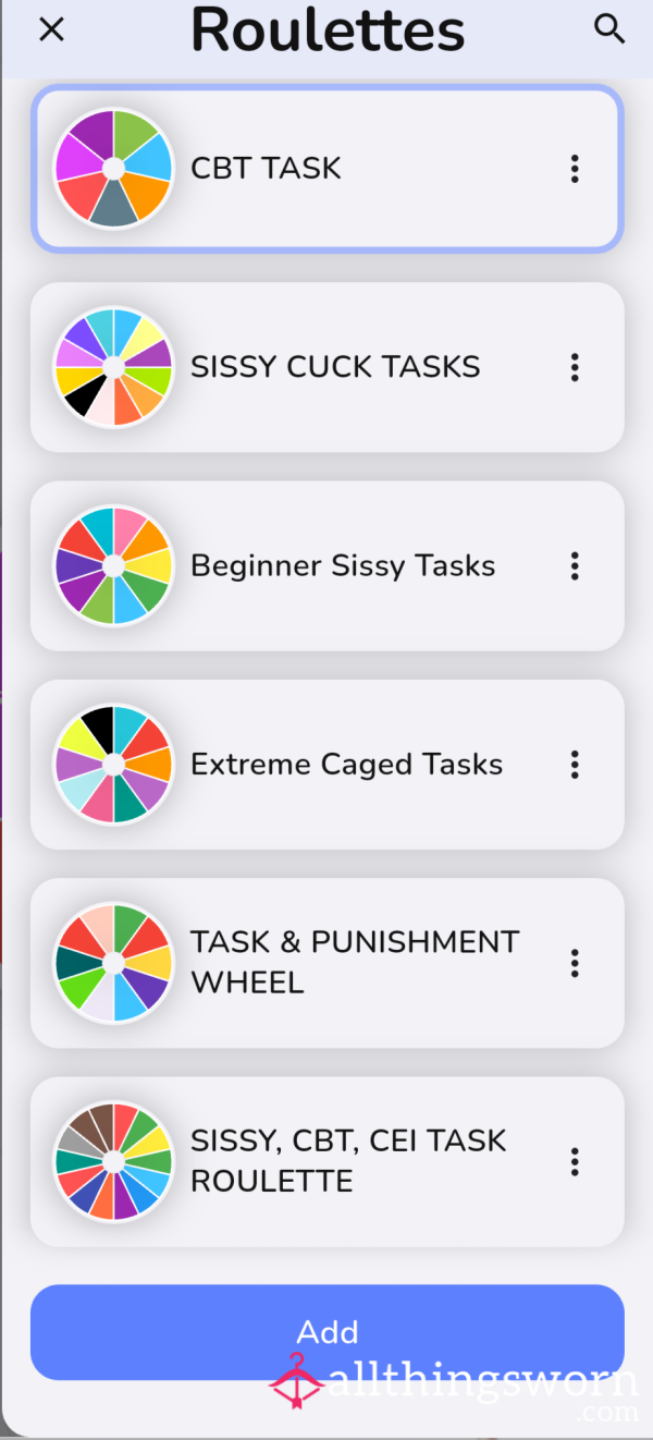 $5 Task Wheel -- 🛞 -- Dare You Spin? So Many Different Wheels To Choose From . Are You Ready To Do As You're Told? 🤭