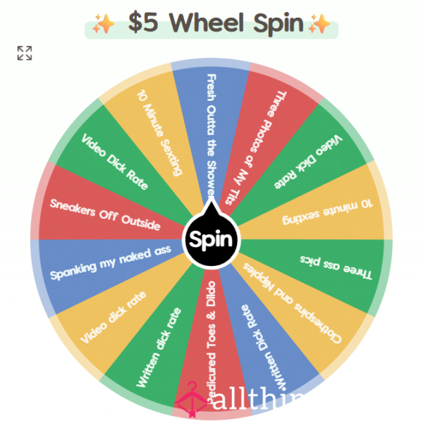 $5 Wheel Spin- Average $7.90 Value Win!