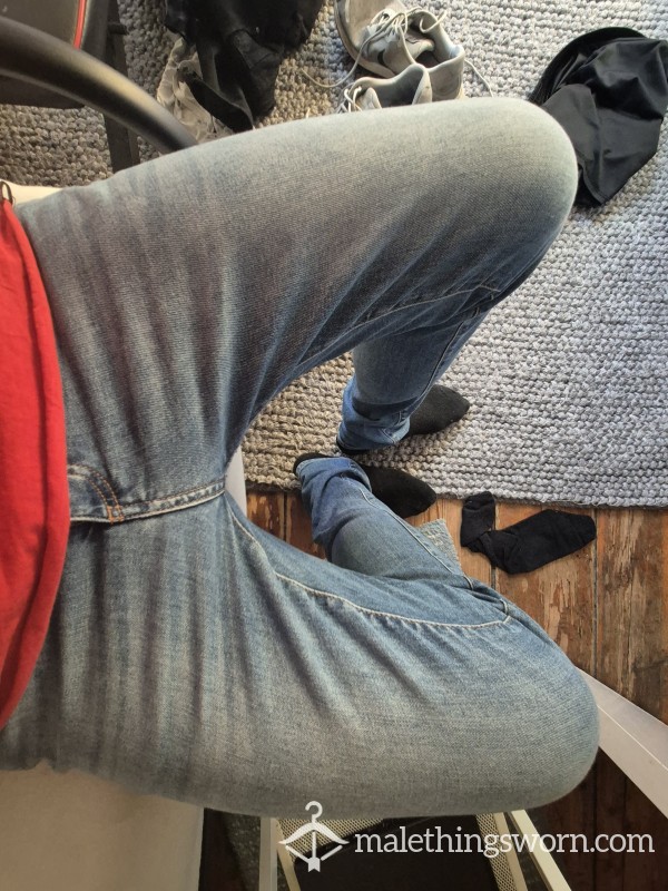 5 Year Old Tight Jeans. Worn During Hookups And Morning C*m