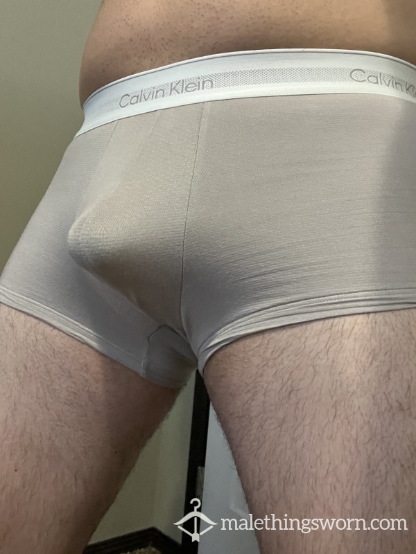 $50 CK Trunks Worn 6 Days. Heavy Sweat, Musk, Pre C*m, And Pi*s Stains.