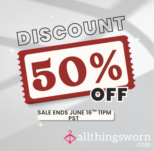 50% Off Entire Orders