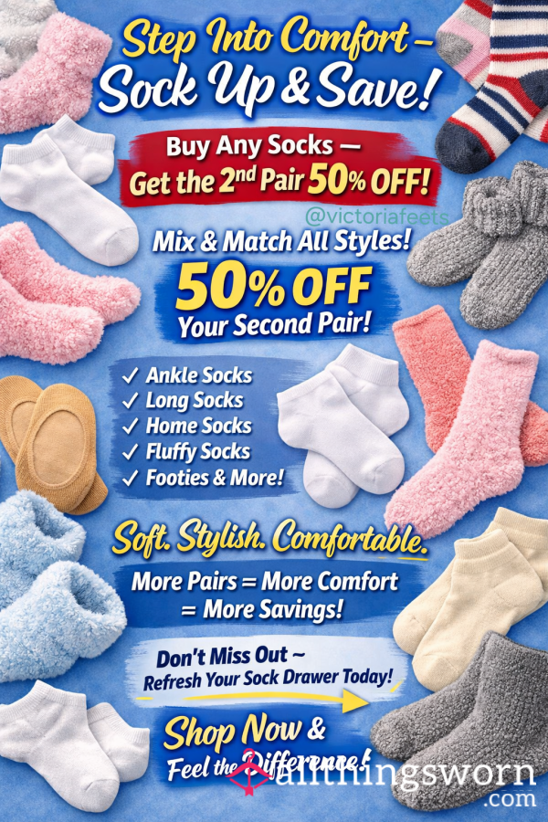 50% OFF YOUR SECOND PAIR SOCKS😍😍
