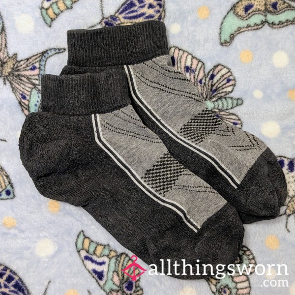 5y/o Black+Grey Gym Ankle Socks