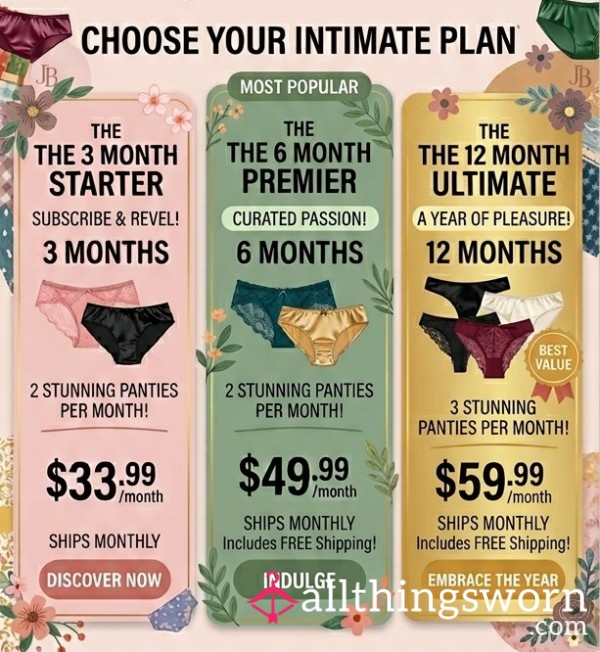 6 Month Panty Subscription