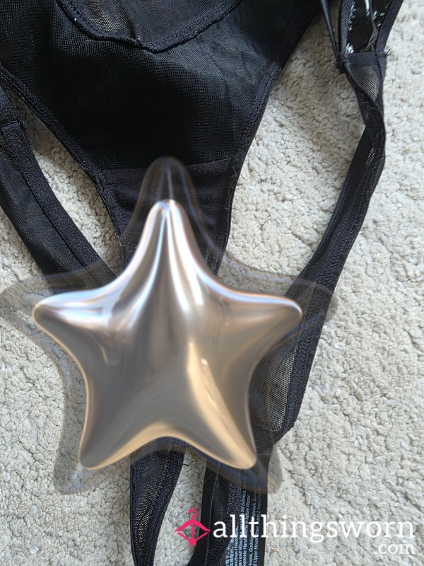 6 Teasing Gusset Close-Ups 💖 Shiny Thong Pics