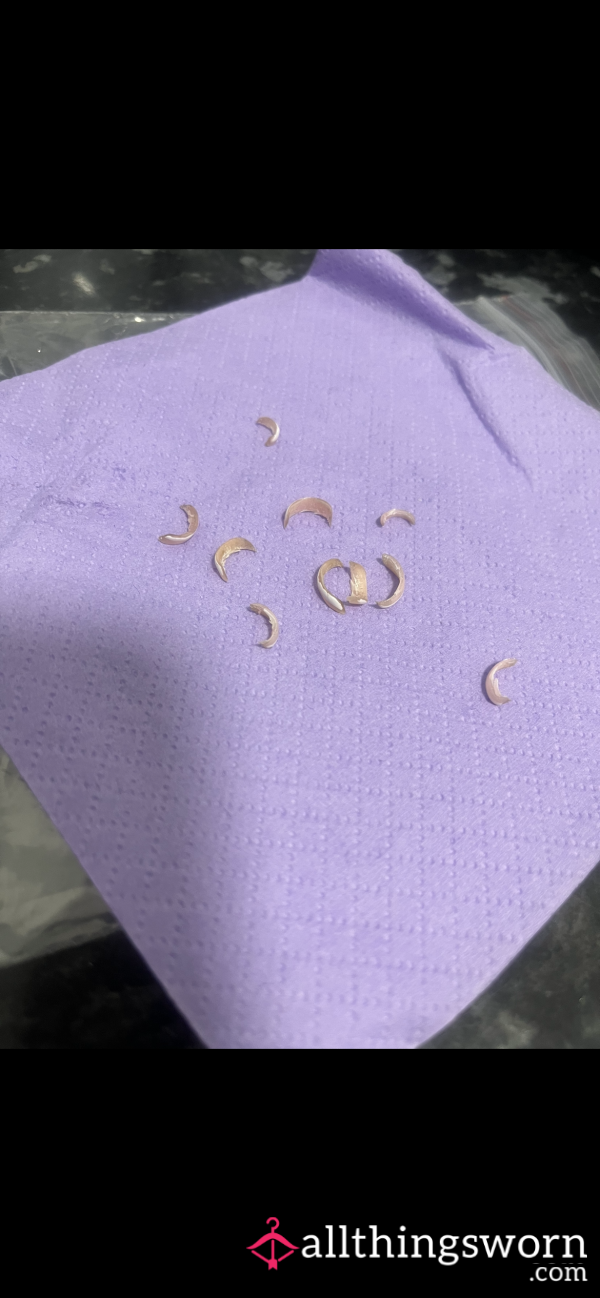 6 Week Old French Gel Nail Clippings   😝