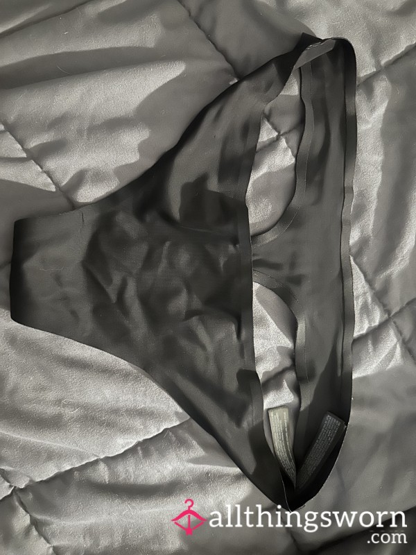 6/22 Silky Black Thong