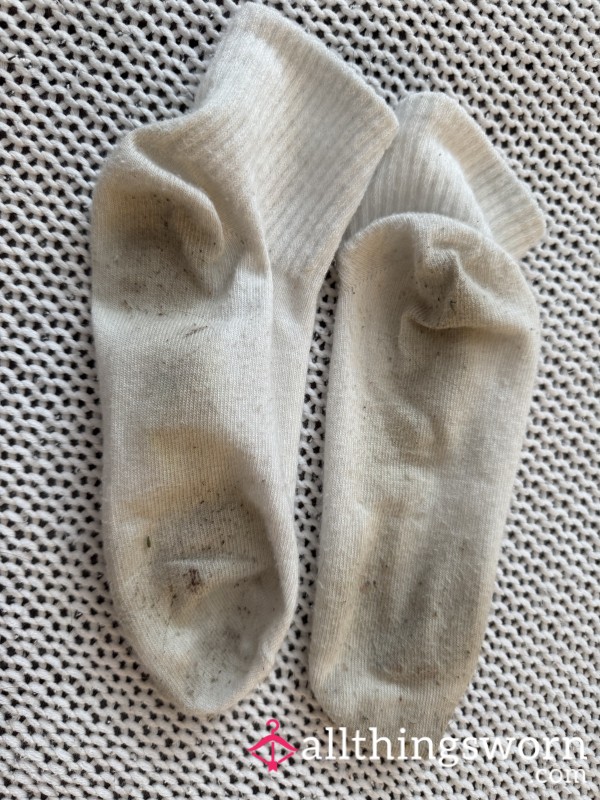 7 Day Worn White Socks
