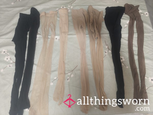 7 Pairs Of Old Nylon Pantyhose, Totaling 160$ Concentrated Promotion, Suitable For Pantyhose Collectors Comes