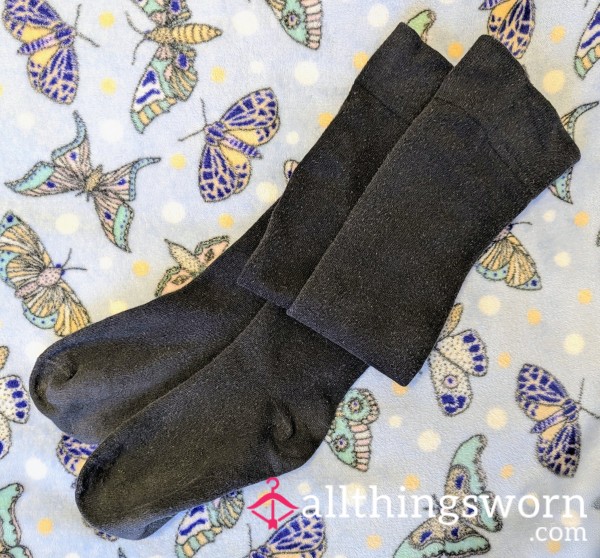 7+y/o Black Thigh-high Socks