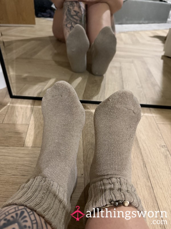 🌼 72 Hour Worn Brown Teddy Bear Socks 🌼
