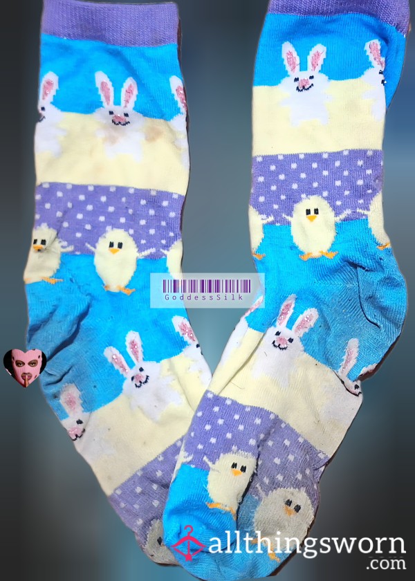 🌙 72HR TOTAL IMMERSION | Never Taken Off  Ebony Soles (Day & Night) Easter Long Socks 🐰