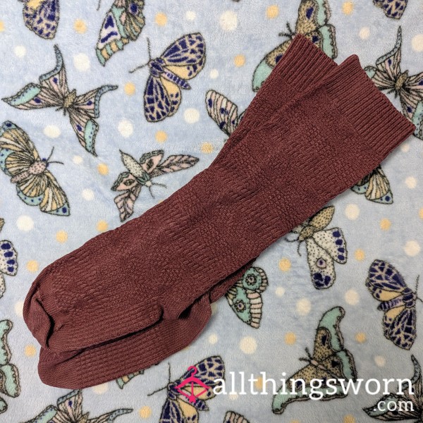 7+y/o Thick Red Cotton Socks