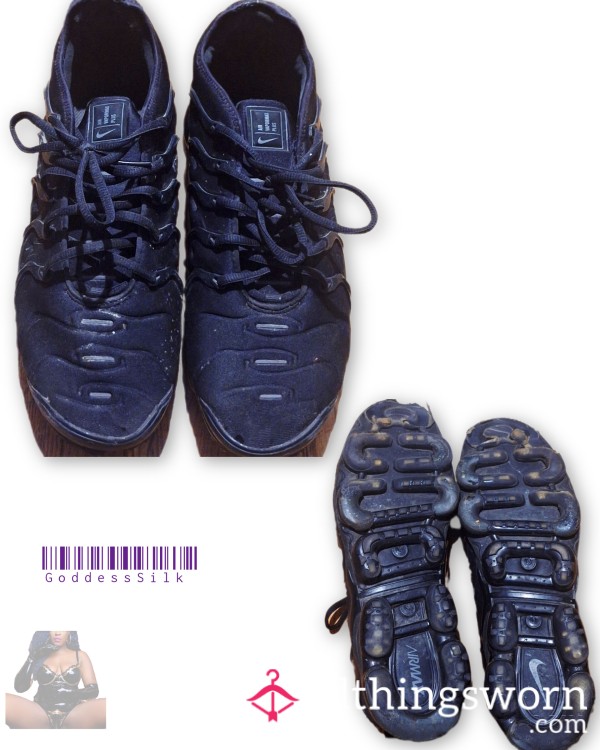 👟 8-MILE ENDURANCE: WELL WORN - Seasoned TRIPLE BLACK NIKE  VAPORMAX 👟