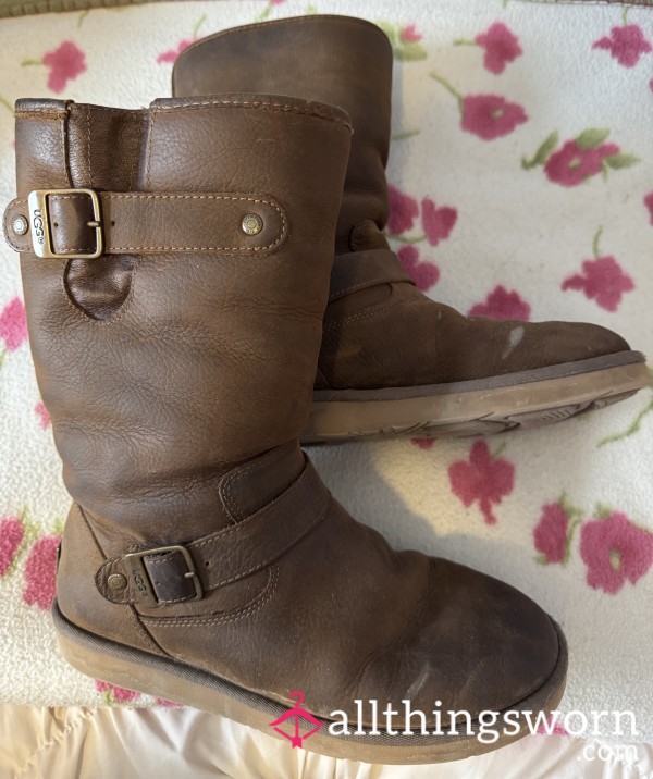 8 Year Old Leather UGG Tall Boots