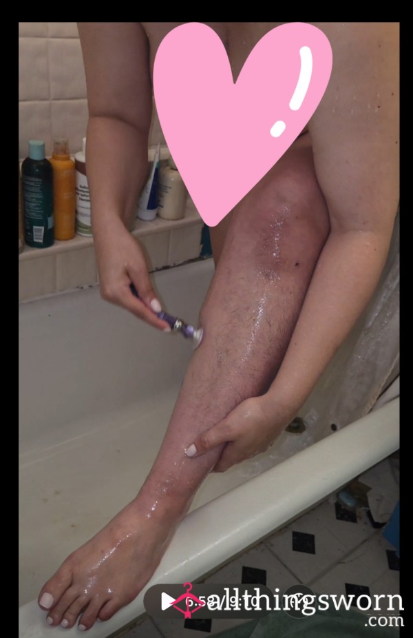 9 Min Showering And Shaving Hairy Legs