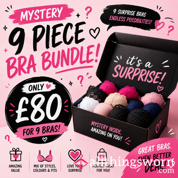 💖 9 Piece Mystery Bra Bundle 💖 UK Buyers Only 🇬🇧 | £80 | Surprise Mix