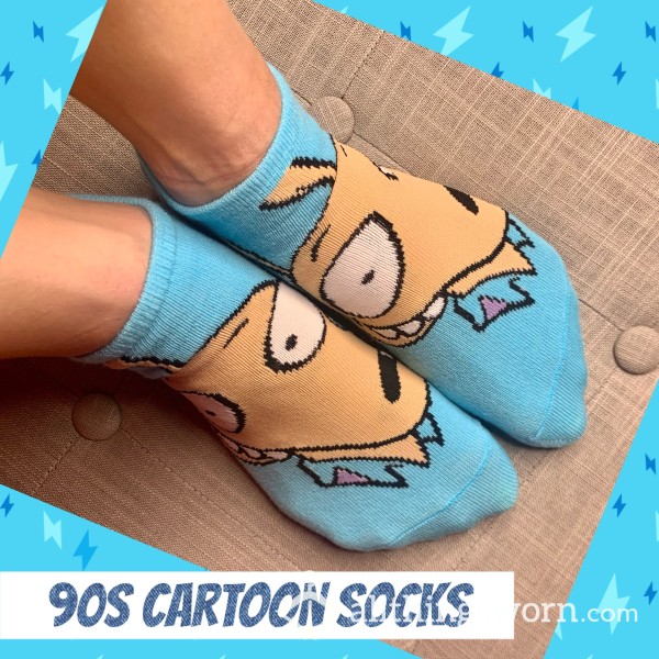90s Blue Cartoon Character Socks 💙💙