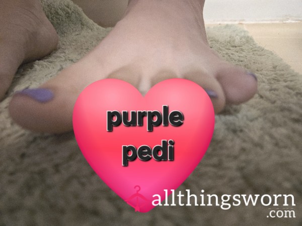 A Few Toe Pics (Purple Pedi)