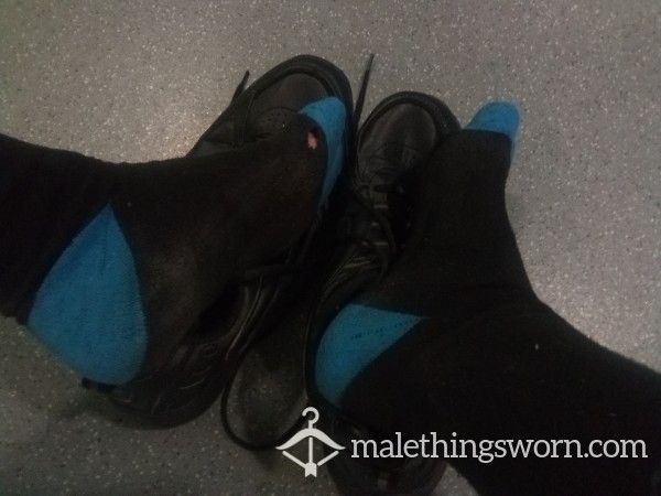 A Real Man's Everyday Well Worn Black Socks