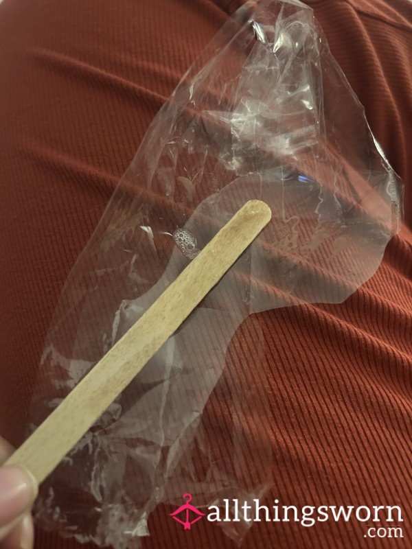 A Sucked Ice Lolly Stick With Some Sp*t 💦