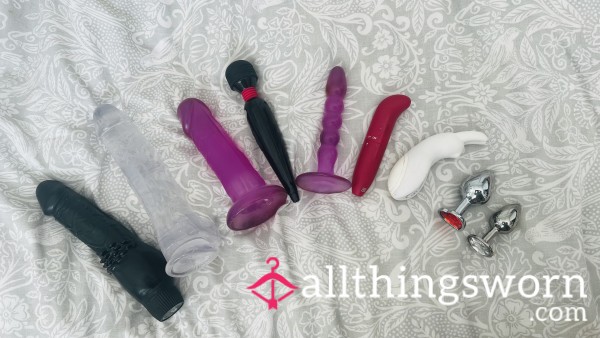 A Variety Of Well Used S** Toys …