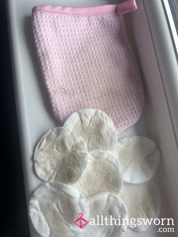A Week Worth Of Dirty Carton Pads From My Dirty Face Oils And Skincare