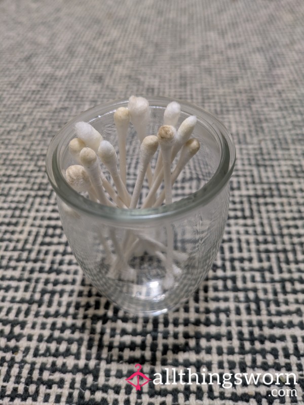 A Weeks Worth Of My Dirty Used Qtip Cotton Swabs