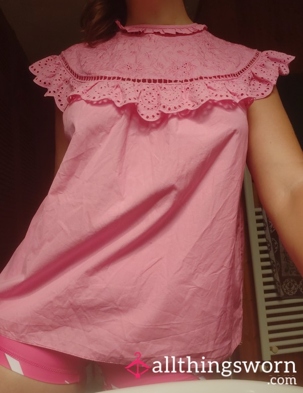 ABDL Super Cute Pink Bib Top