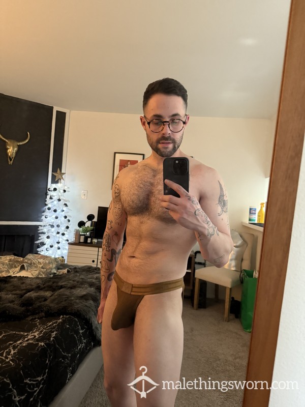 Abel P Muscle Briefs In Brown Size Small