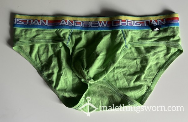Andrew Christian Green Briefs Size XL