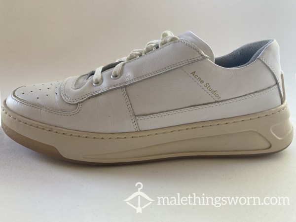 Acne Studios White Leather Designer Shoes Size 43 (9UK, 9,5 US)