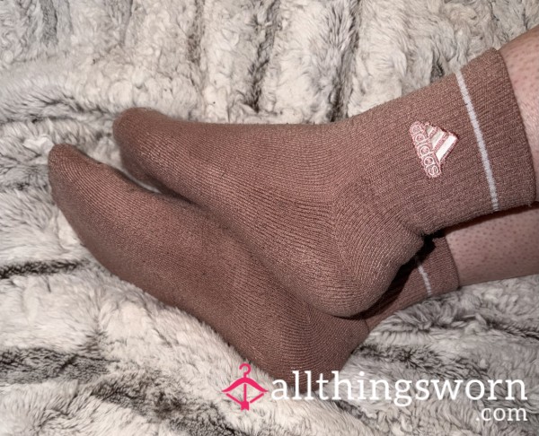Ad!das Athletic Dusty Rose Socks Worn For 24hrs