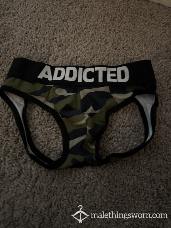ADDICTED Camo Jockstrap In XS