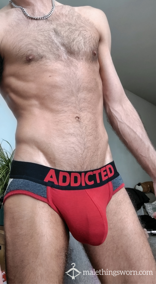 Addicted Red/black, Bulge Pouch Jock Small
