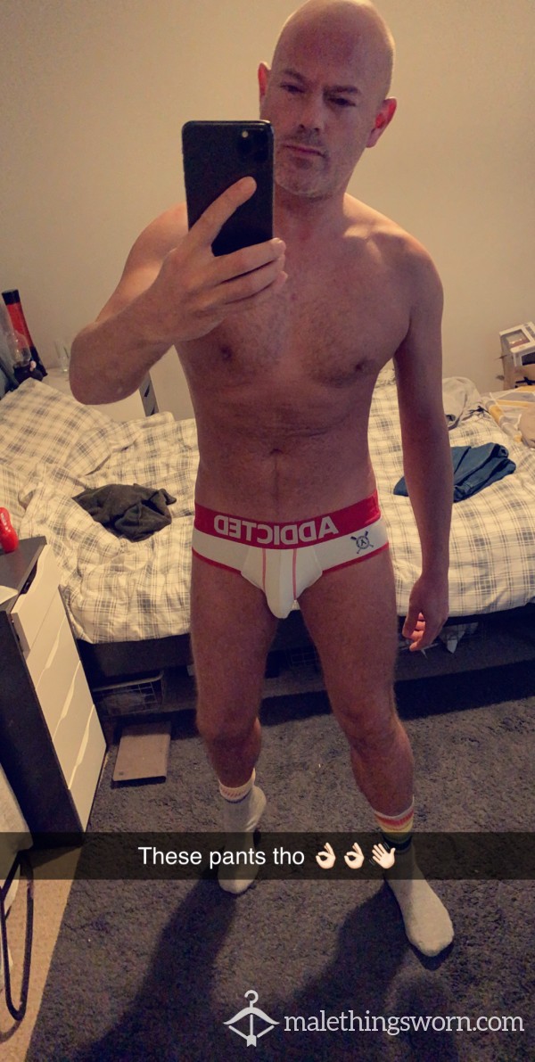Addicted White Briefs (UK M)