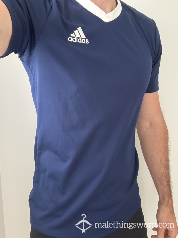 Sweaty Adidas Blue Gym Shirt