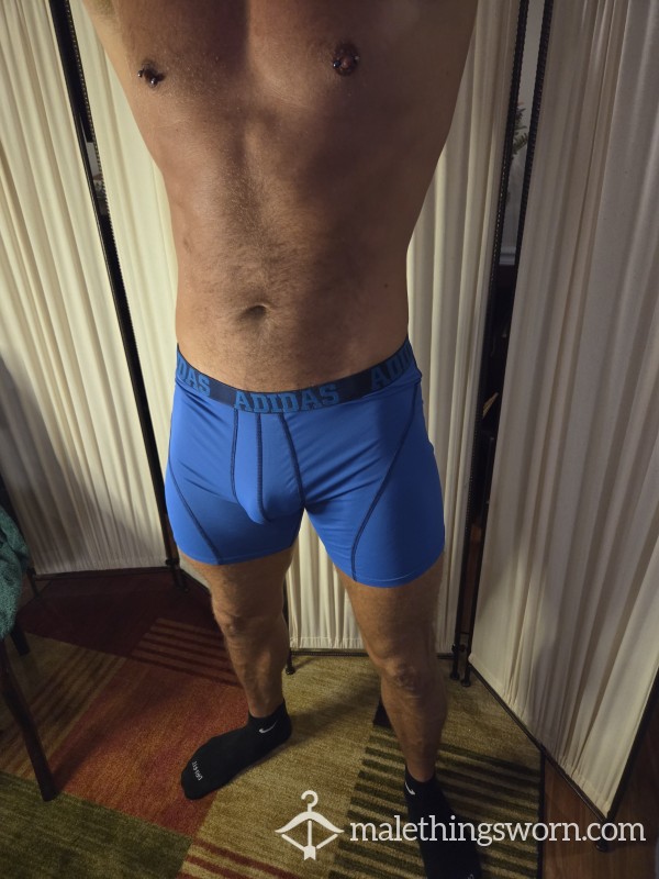 ADIDAS Box/Briefs Blue With Black Waistband