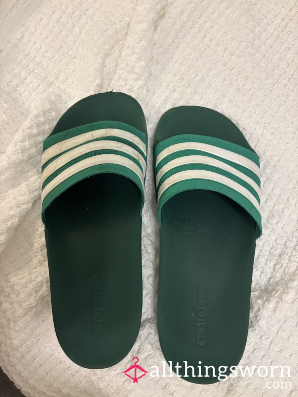 Adidas Green Slides