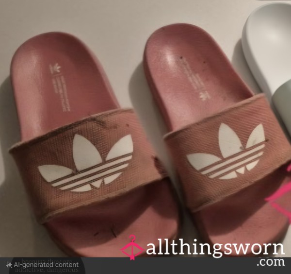 Adidas Pink Slides Organically Made From The Best Of Me!