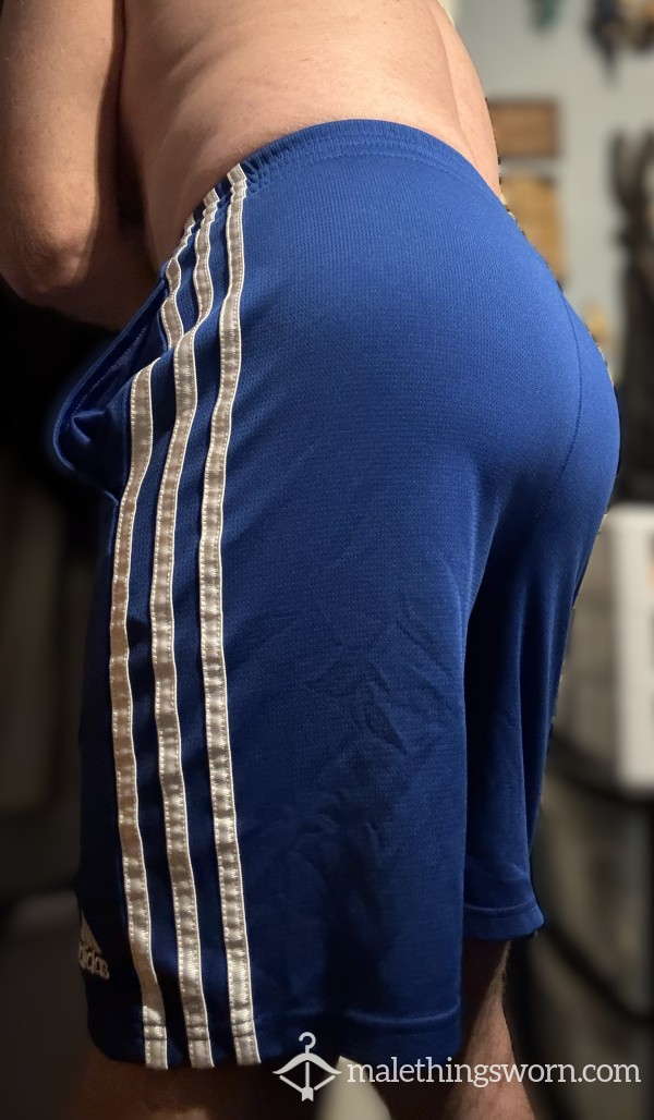 Adidas Polyester Shorts - Blue - Size L (24)