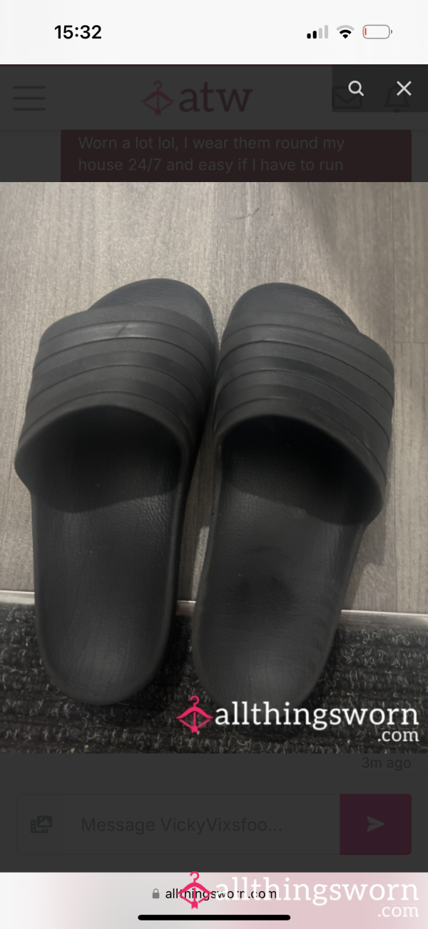 Adidas Sliders Very Worn, Very Sweaty🥵